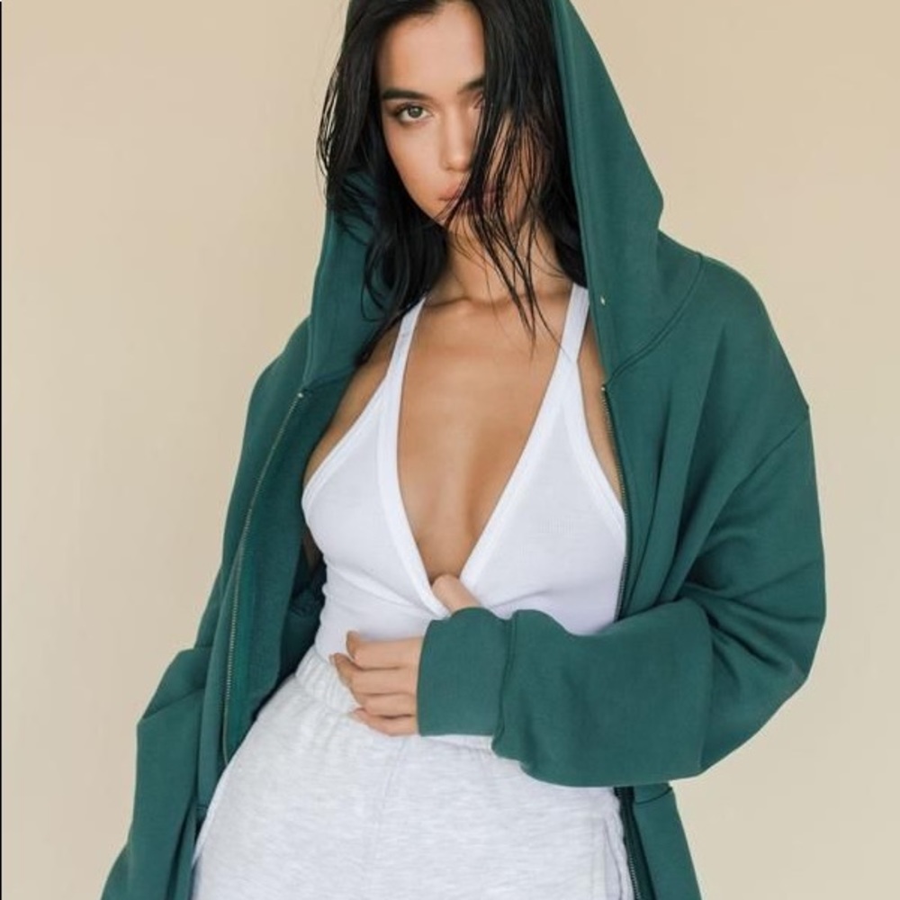 Joah Brown Empire Zip Hoodie Jade French Terry - One Size - RARE!